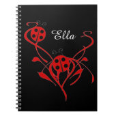 Flore rouge avec Carnet monogramme de Ladybug (Devant)