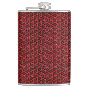 Flore rouge et noire Show Flacon de hanche