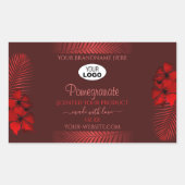 Flore rouge foncé Étiquettes Hawaii Fleurs Logo (Devant)