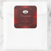 Flore rouge foncé Étiquettes Hawaii Fleurs Logo (Sac)