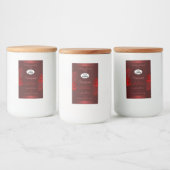 Flore rouge foncé Étiquettes Hawaii Fleurs Logo (Bouteilles)