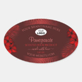 Flore rouge foncé Étiquettes Hawaii Fleurs Logo (Devant)