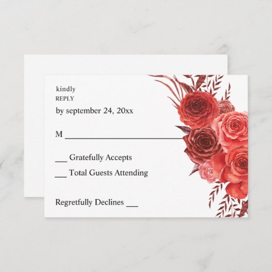 Flore rouge no Repas RSVP 2 (Devant / Derrière)