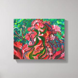 Flore rouge - Om Peinture en toile