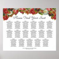 Flore rouge rustique 17 Tableau Mariage