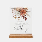 Flore Rustique En Terracotta Bienvenue Au Mariage (Recto)