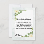 Flore rustique et Carte de remerciements minimalis (Devant)