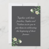 Flore Rustique Pêche Faire-part de mariage Verdure (Dos)