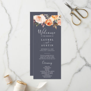 Flore rustique   Programme de mariage violet