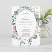 Flore sauvage Faire-part de mariage espagnole (Debout devant)