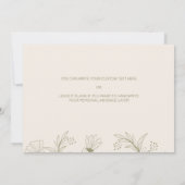 Flore simple à ma mère sur ma carte de jour de mar (Dos)