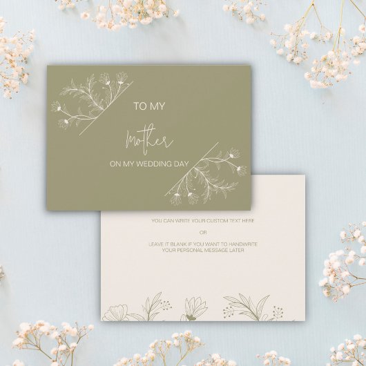 Flore simple à ma mère sur ma carte de jour de mar