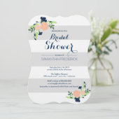 Flore sur bande grise - Invitation à la douche nup (Debout devant)