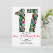 Flore tropicale 17 17e anniversaire Invitation de (Debout devant)