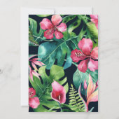 Flore tropicale 17 17e anniversaire Invitation de (Dos)