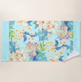 Flore tropicale avec une serviette de plage à la f (Devant)