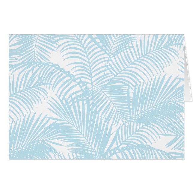 Flore tropicale simple moderne bleue en pastel de (Devant Horizontal)