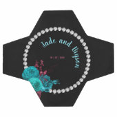 Flore Turquoise et Mauve Elegant Rhinestone (Plat)