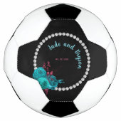 Flore Turquoise et Mauve Elegant Rhinestone (Devant)