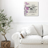 Flore verset de la Bible Carré Horloge murale