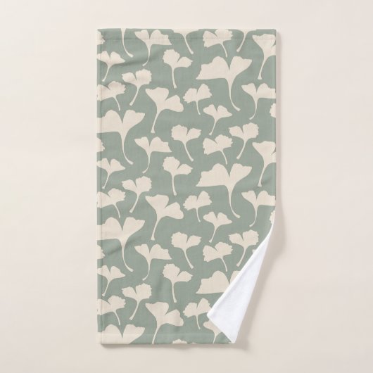 Flore vert Sage (Serviette à main)