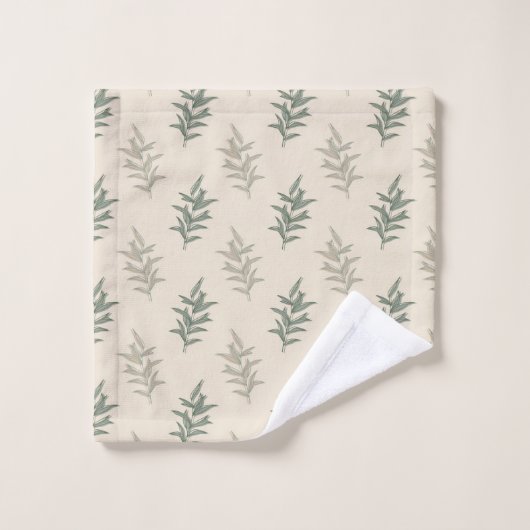 Flore vert Sage (Gant de toilette)