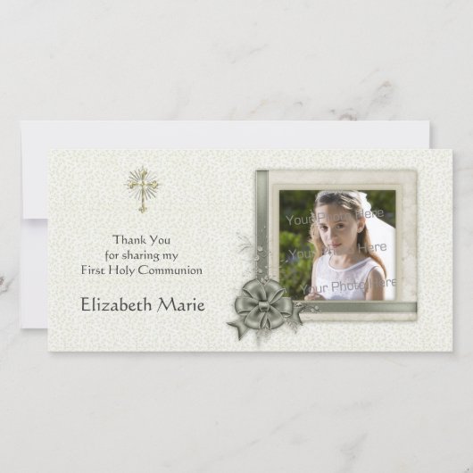 Flore verte, Cadre orné, Carte photo religieux (Devant)