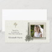 Flore verte, Cadre orné, Carte photo religieux (Devant / Derrière)