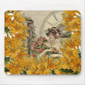 Flore Victorian Femme Pad Souris! Tapis de souris (Devant)