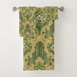 Flore Vintage verte et dorée
