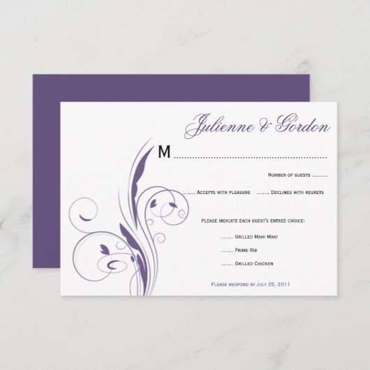 Flore violet générique RSVP (Devant / Derrière)