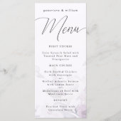 Flore violette délicate avec menu de calligraphie (Devant)