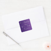 Flore violette et argentée avec Sticker à papillon (Enveloppe)