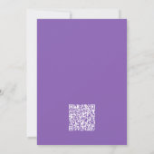 Flore violette rétro avec Faire-part de mariage QR (Dos)
