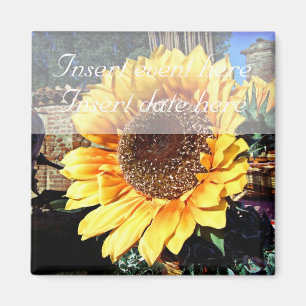 Floreaal sparen de datum Sjabloon van het Magnet Magneet