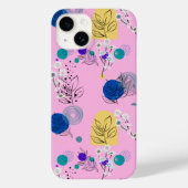 floreel abstract stijlvol roze Case-Mate iPhone case (Achterkant)