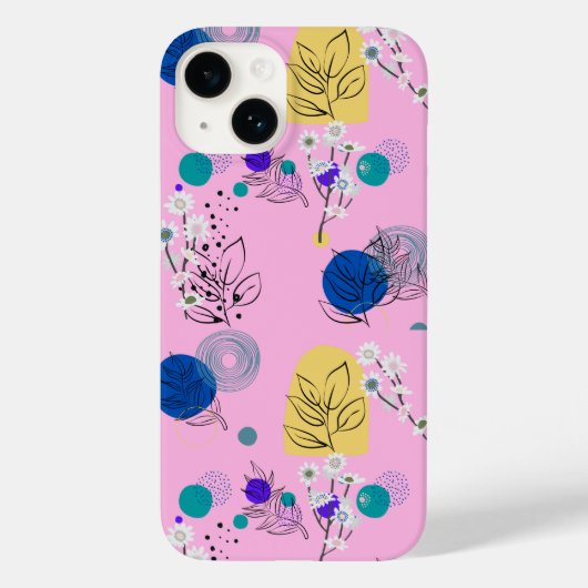 floreel abstract stijlvol roze Case-Mate iPhone case (Achterkant)