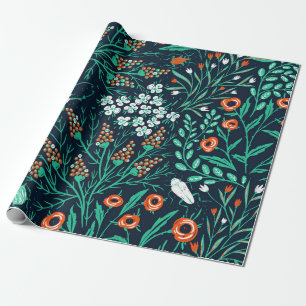 floreel naadloos patroon met zomerbloei en composi cadeaupapier
