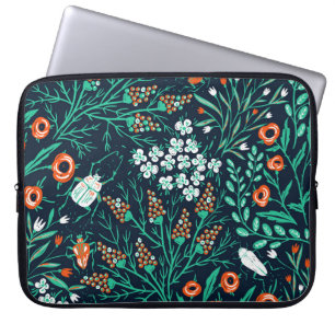 floreel naadloos patroon met zomerbloei en composi laptop sleeve
