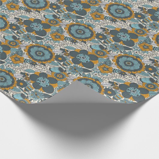 floreel patroon cadeaupapier (Hoek)