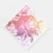 floreel patroon, liefde natuur, roze servet (Hoek)