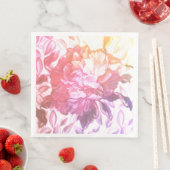 floreel patroon, liefde natuur, roze servet (Insitu)