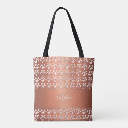 floreel patroon. monogram draagtas (Achterkant)