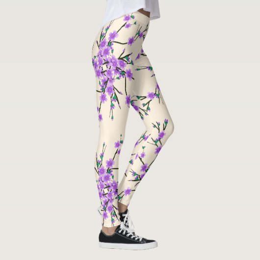 floreel veerpatroon leggings (Rechts)