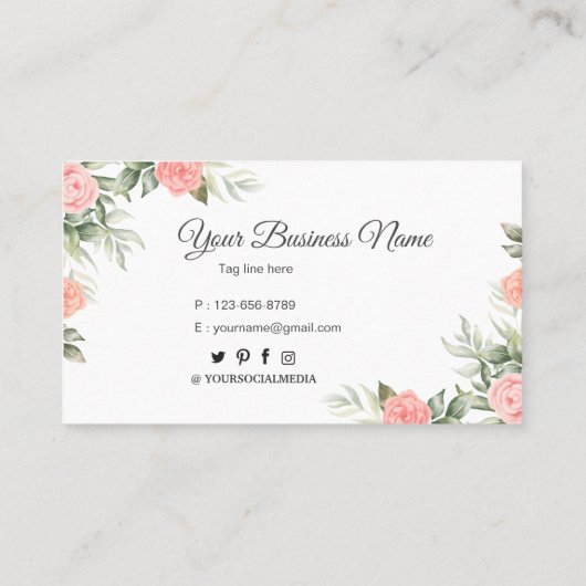 floreel visitekaartje (Achterkant)