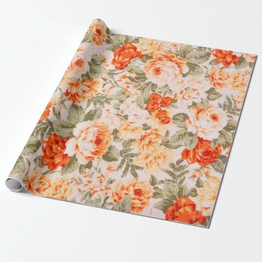 floreel weefsel cadeaupapier (Uitgerold)