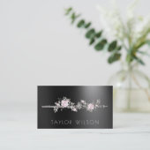 florele fluit op visitekaartje zwarte leraar (Staand voorkant)