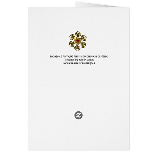 FLORENCE ANTIEK ALLEY UITZICHT CHURCH CESTELLO (Achterkant)