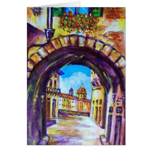 FLORENCE ANTIEK ALLEY UITZICHT CHURCH CESTELLO (Voorkant)