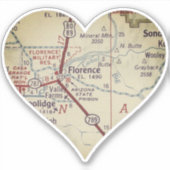 Florence Arizona kaart Sticker (Voorkant)